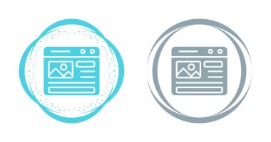 Web sitesi şablon simgeleri ayarlandı. vektör illüstrasyonu