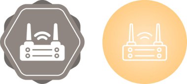 Kablosuz. Web simgesi vektör illüstrasyonu 