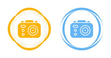 Beyaz arkaplanda izole edilmiş kamera simgeleri. Renkli ana hat sembolü. vektör illüstrasyonu