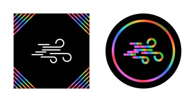 Beyaz arkaplanda rüzgar simgeleri ayarlandı 