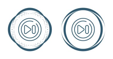 Hızlı ileri düğme simgeleri ayarlandı, vektör illüstrasyonu