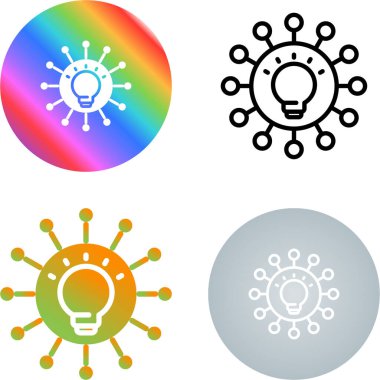 Ampul simgesi, fikir sembolü, beyaz arkaplanda izole edilmiş