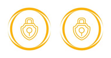 güvenlik web simgesi vektör illüstrasyonu