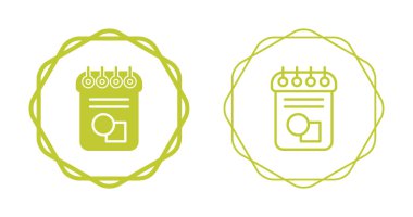 Not defteri satır simgesi. Mobil konsept ve web tasarımı için dizüstü bilgisayar stili işareti. Günlük Kitabı ana hatları vektör simgesi. Sembol, logo çizimi. Vektör grafikleri