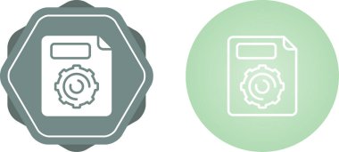 belge simgeleri ayarlandı, vektör illüstrasyonu basit tasarım