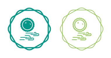 Minimal sun and clouds inside circular frames