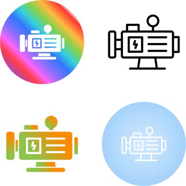 Su Pompası ağ ikonu vektör illüstrasyonu