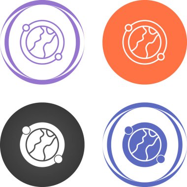 İzole üzerinde beyaz arka plan dünya küre Icons set.