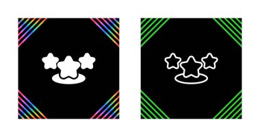 yıldız simgeleri ayarlandı, vektör illüstrasyonu 