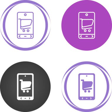 Beyaz arkaplanda akıllı telefon simgesi. İzole vektör illüstrasyonu 