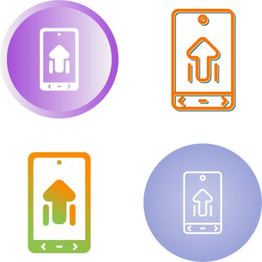 Akıllı Telefon Basit Simgesi, Vektör İllüstrasyonu Beyaz Arkaplanda İzole Edildi 