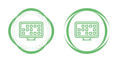 Bilgisayar simgesi. Beyaz arkaplanda vektör illüstrasyonu 