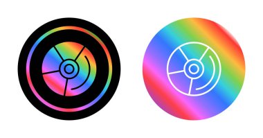 cd disk web simgesi vektör çizimi