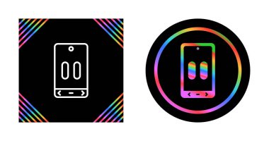Beyaz arkaplanda izole akıllı telefon simgesi, modern telefon işareti, renkli illüstrasyon 