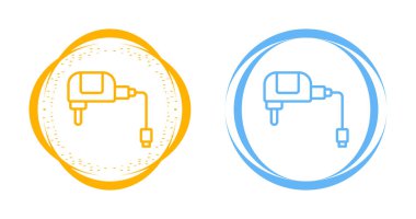 Kablo simgeleri beyaz arkaplanda izole edildi.