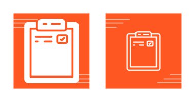 Turuncu arkaplanda kontrol işaretleri gösteren beyaz pano simgeleri