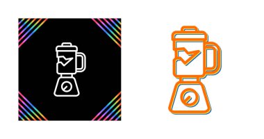 Beyaz arkaplanda izole edilmiş kırık yiyecek karıştırıcı simgeleri kümesi, vektör illüstrasyonu  