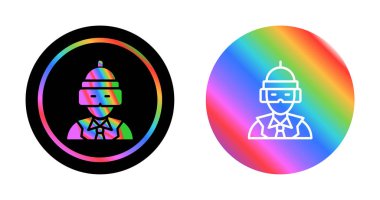 Sanal Gerçeklik Kulaklık Simgesi. Vektör beyazda izole edildi