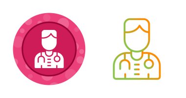 Beyaz arka planda izole edilmiş doktor simgeleri. Tıbbi sembol. Sağlık sigortası işareti. vektör illüstrasyonu