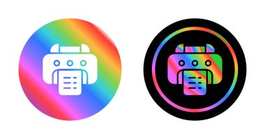 Yazıcı simgesi beyaz arkaplanda izole edildi