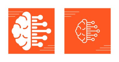 Dijital devreleri birbirine bağlayan biçimlendirilmiş beyin simgesi