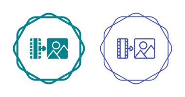 Film şeridi ve görüntüsünü gösteren iki ana simge