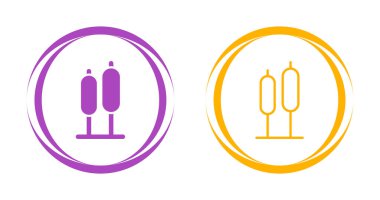 Beyaz arkaplanda izole edilmiş sazlık simgelerinin vektör kümesi        