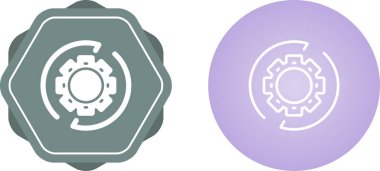 Beyaz arkaplandaki simgeyi özelleştir. Ayarlar imzası. Vites sembolü. Vektör illüstrasyonu