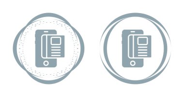 SIM kart simgeli bir akıllı telefon seti. İnce çizgi tarzı tasarım. vektör illüstrasyonu