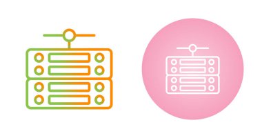 sunucu web simgesi vektör illüstrasyonu