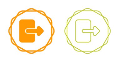 Sağ tarafı işaret eden iki çıkış simgesi