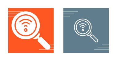 Kablosuz ağ keşif simgeleri ayarlandı. vektör illüstrasyonu