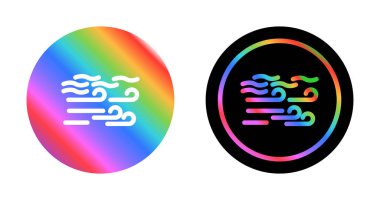 Beyaz arkaplanda yalıtılmış rüzgar simgeleri 