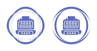 Beyaz arkaplanda izole edilmiş satır yazıcı simgeleri. vektör illüstrasyonu