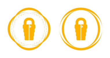 Uyku Torbası web simgesi vektör illüstrasyonu