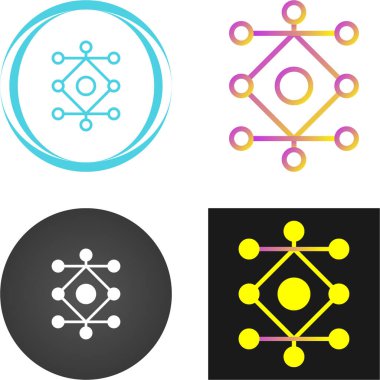 Ağ Analizi simgeleri ayarlandı, vektör illüstrasyonu