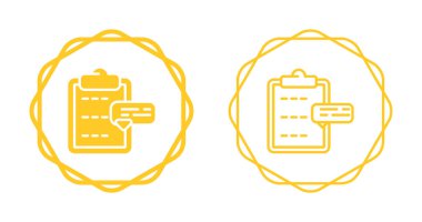 Daireler içinde kontrol listelerini gösteren sarı pano simgeleri
