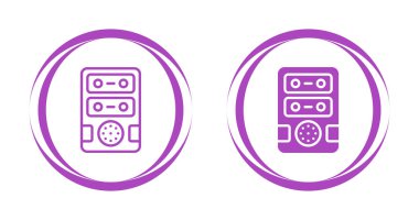 Beyaz arkaplanda bilgisayar birimleri simgeleri, vektör illüstrasyonu 