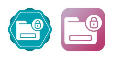 Illustrating secure file storage icons