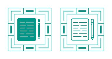 Not ve kalem simgeleri koleksiyonu. vektör illüstrasyonu 