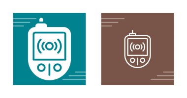 Kablosuz sinyalleri gösteren iki dijital glikoz ölçer