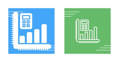 Yükselen çubuk grafik simgelerinin üzerindeki hesap makinesi