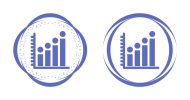 Beyaz arkaplan, düz tasarım vektör illüstrasyonunda izole edilmiş bar grafik düz simgeleri kümesi.