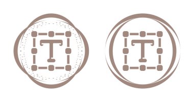 Metin Aracı simgeleri ayarlandı, vektör illüstrasyonu