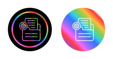 belge ayarlama web simgesi vektör çizimi