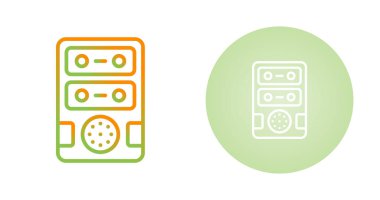 Beyaz arkaplanda bilgisayar birimleri simgeleri, vektör illüstrasyonu 