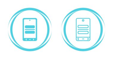 akıllı telefon simgeleri ayarlandı, vektör illüstrasyonu basit tasarım