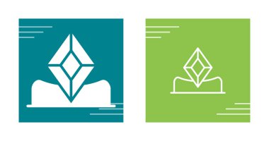 web page icons with diamonds on platforms  clipart