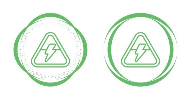 Güç Simgesi, Yıldırım Simgesi vektör illüstrasyonunu ayarla 