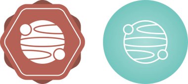 Basit ağ simgeleri. Daireli illüstrasyon